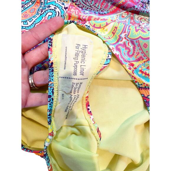 BLEU ROD BEATTIE One Piece Swimsuit Halter Paisley Multicolor Plus 14 NWT - Picture 4 of 8